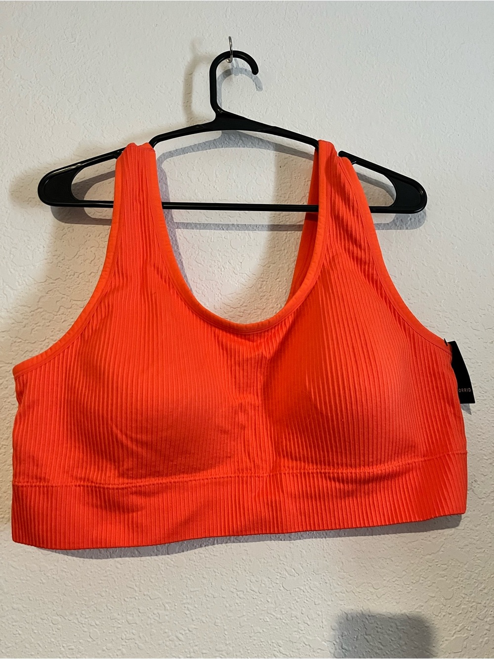 torrid Neon Orange Ribbed Scoop Sports Bra